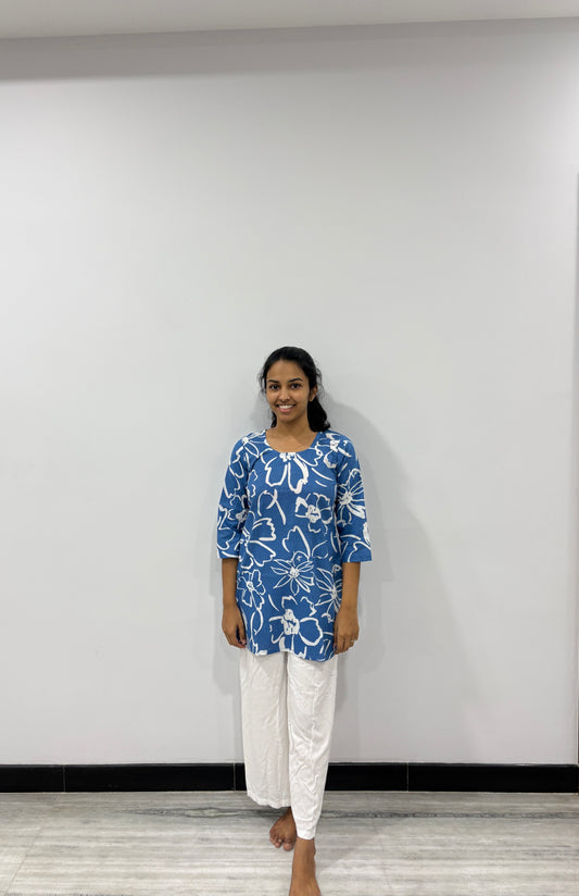 Blue short kurti