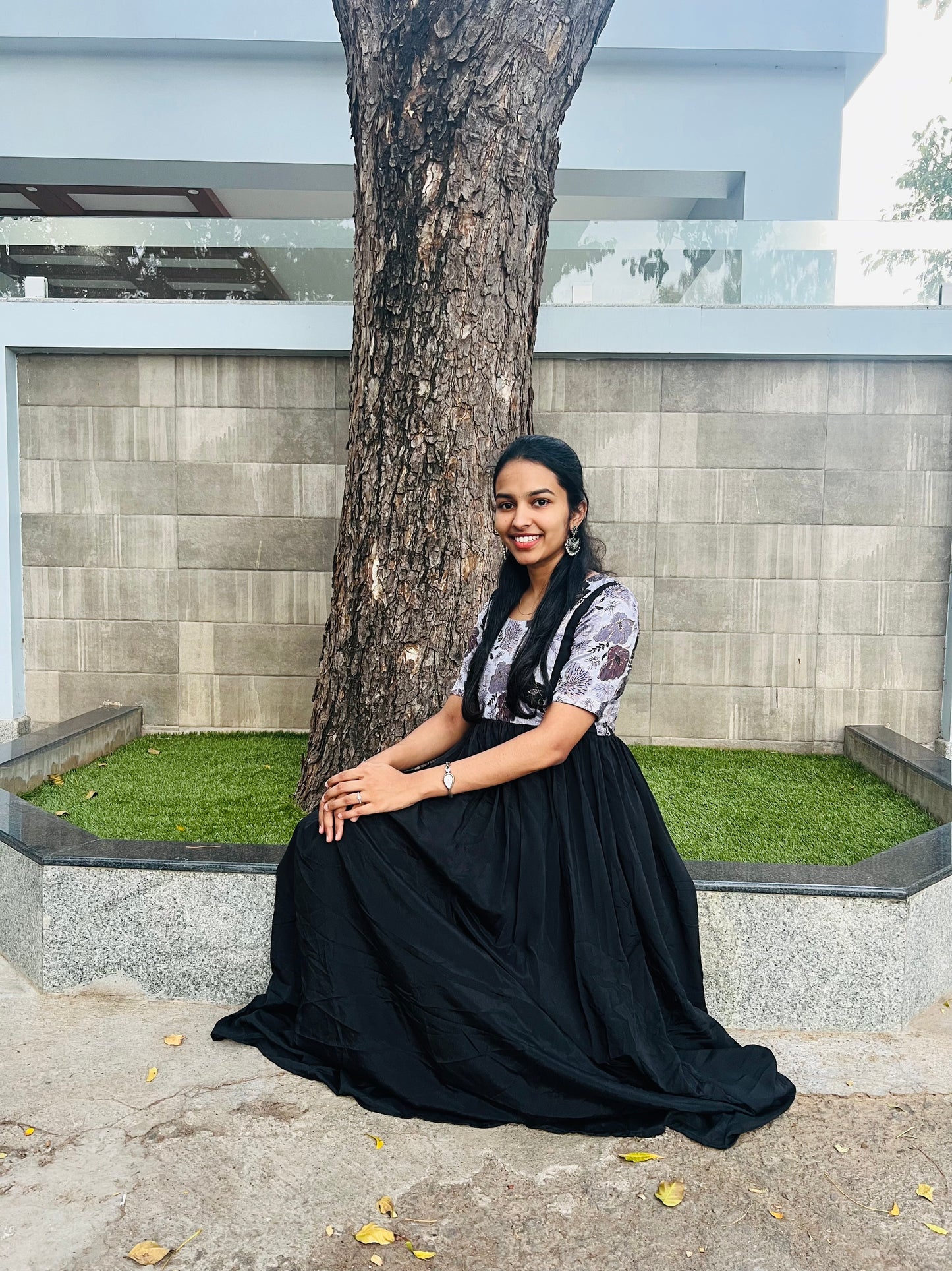 Black festive wear maxi