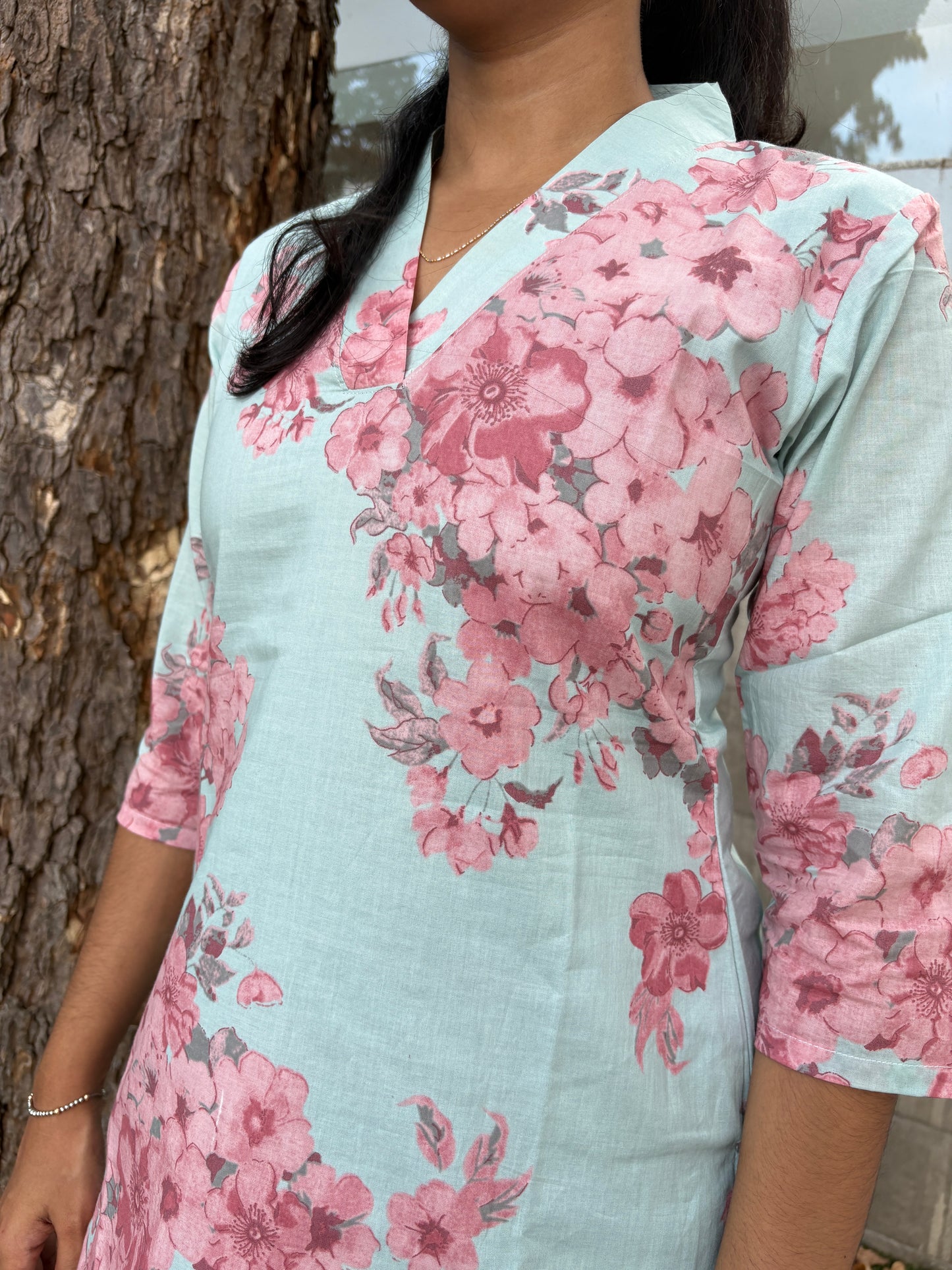 Powder blue kurti ( Pre order )
