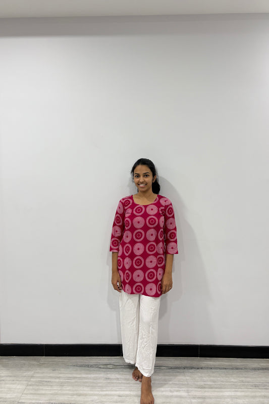 Pink short kurti
