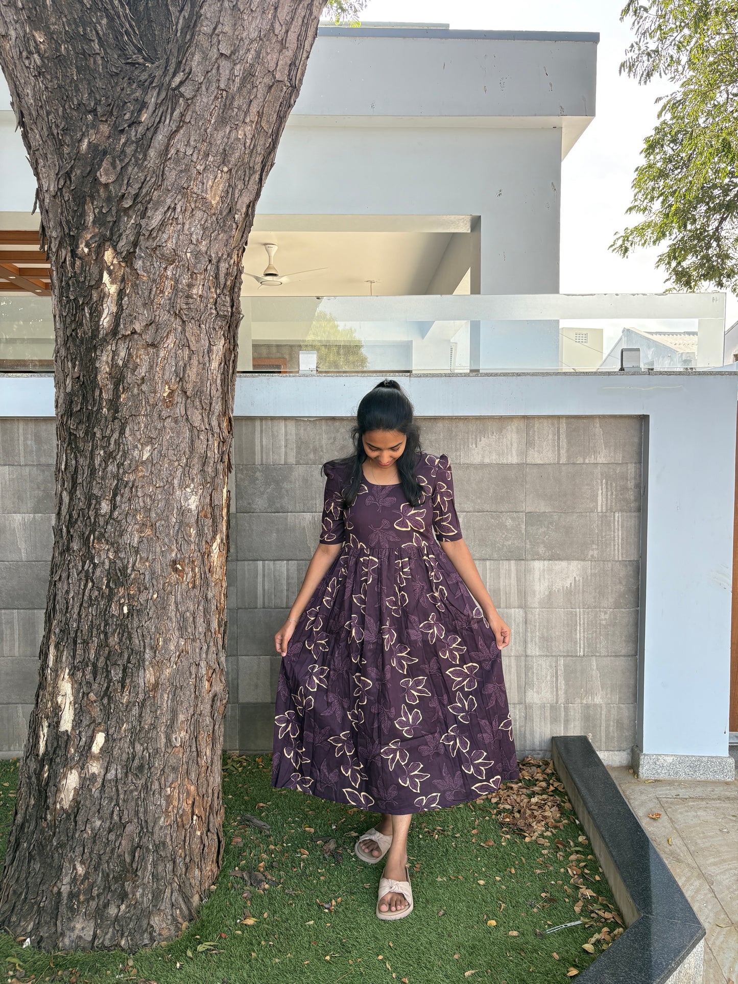 Purple leaf maxi
