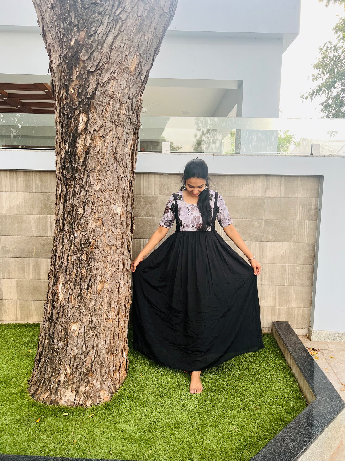 Black festive wear maxi