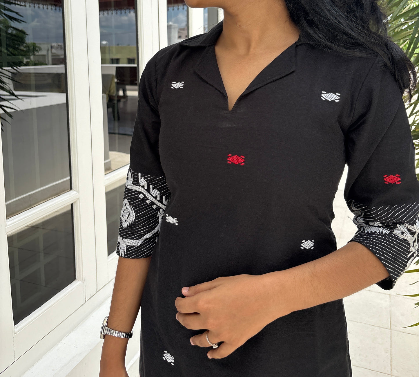 Black Jamdani Coord set