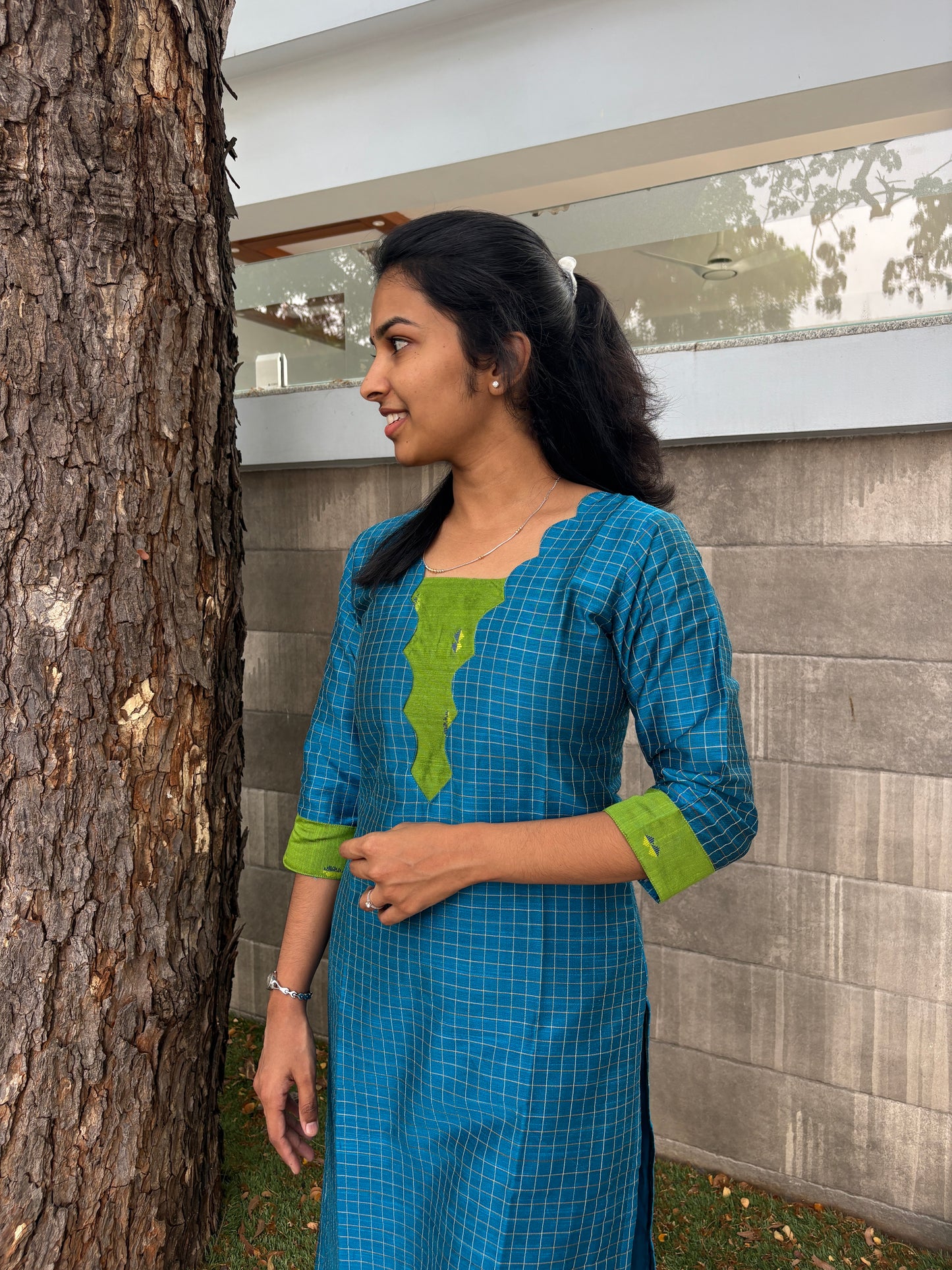 Blue and green suit set
