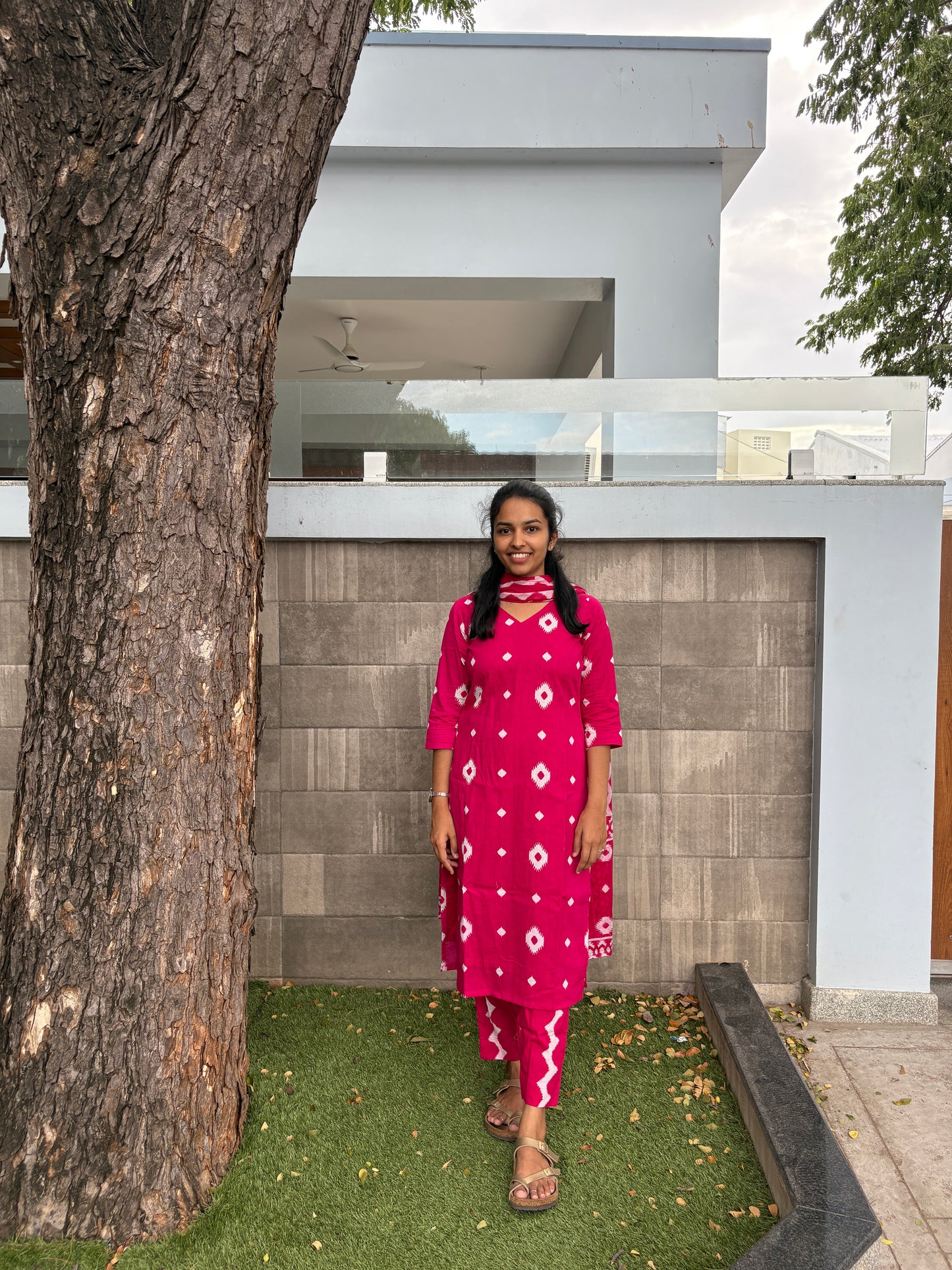 Pink cotton suit set