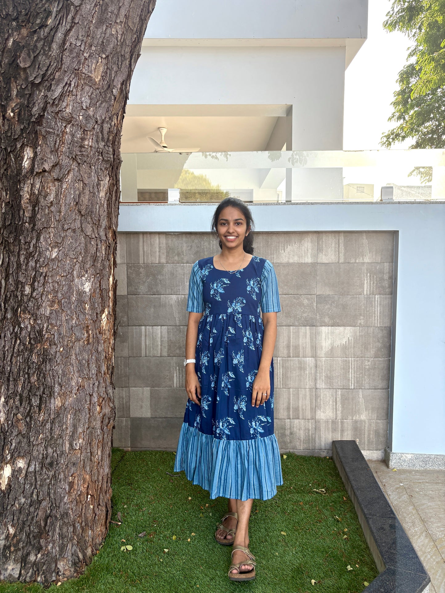 Blue cotton maxi