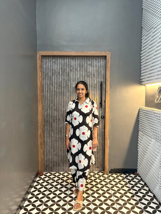 Black and white coord