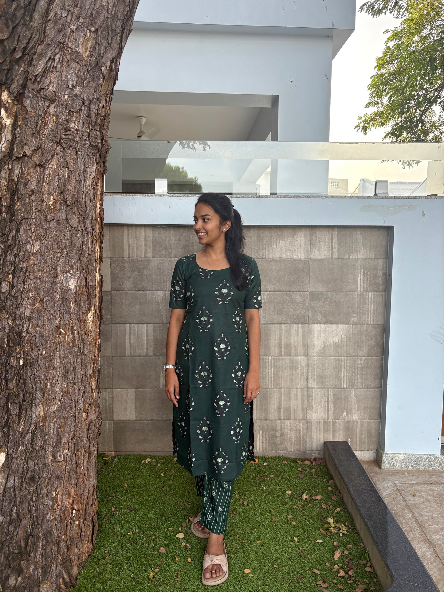 Dark green suit set