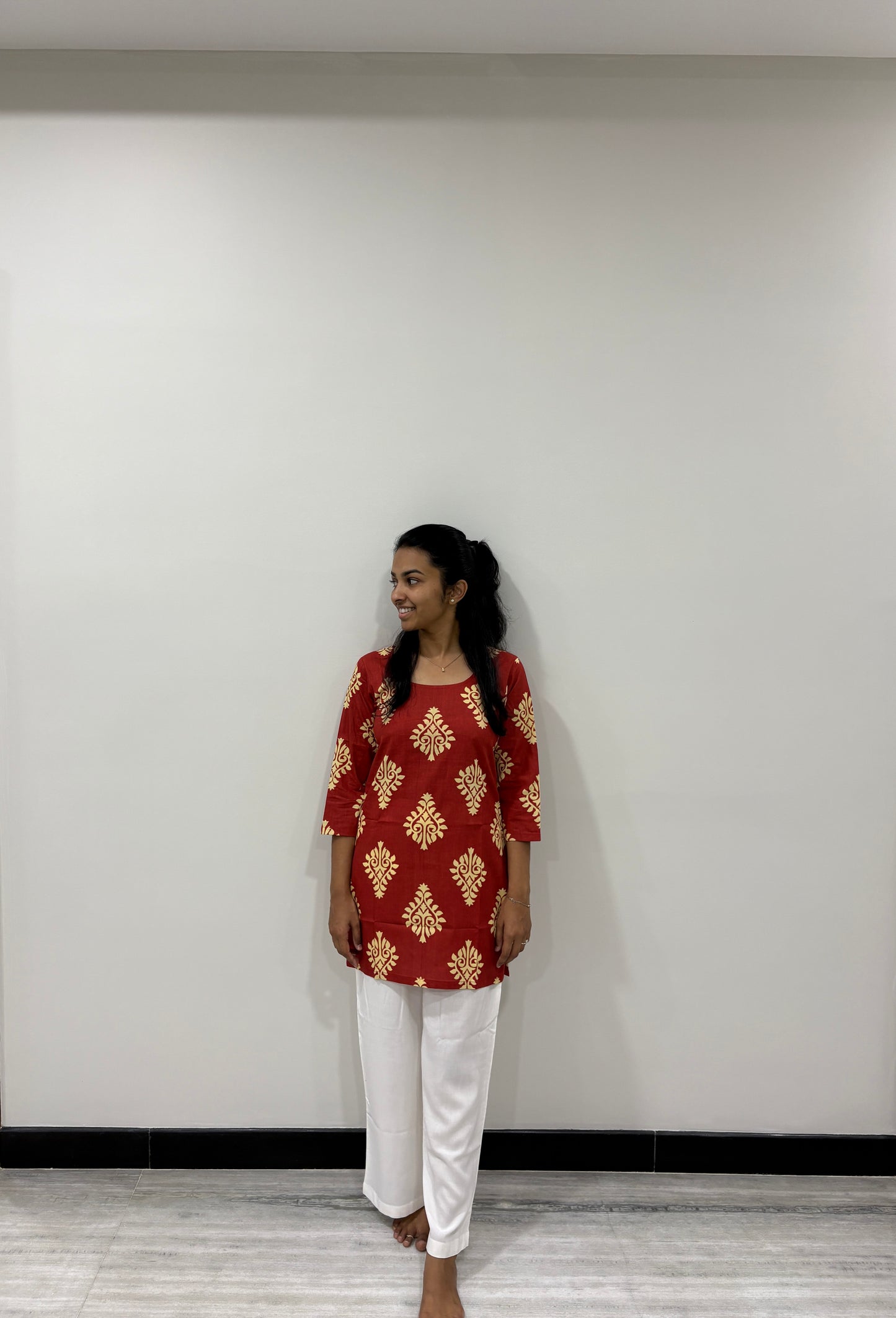 Red short top
