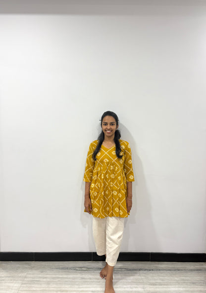 Yellow short top