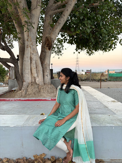 Teal colour kurti set