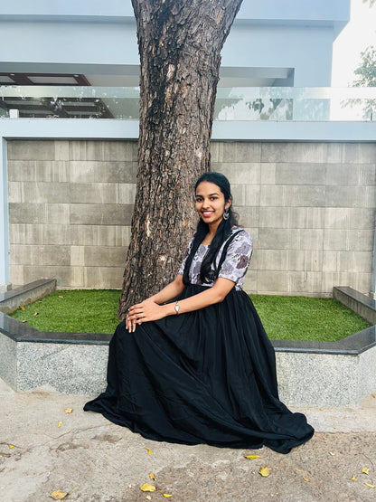 Black festive wear maxi