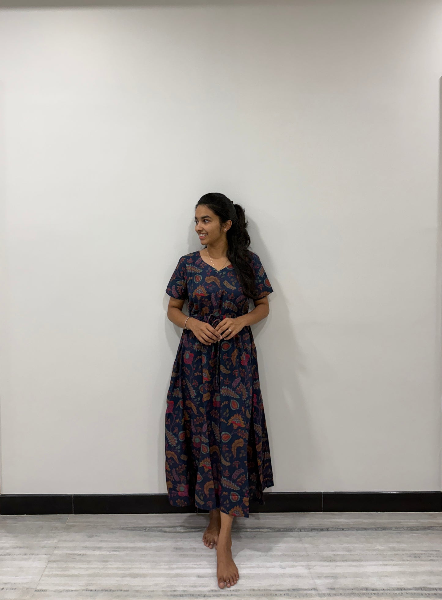 Navy blue kaftan (TF147)