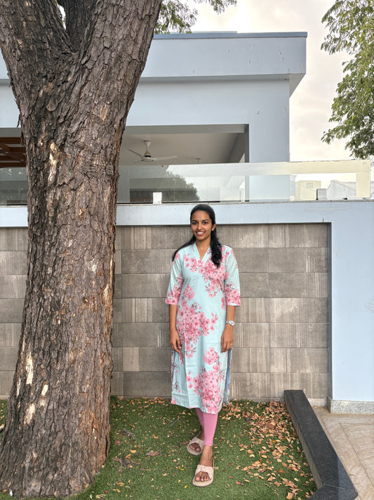 Powder blue kurti ( Pre order )