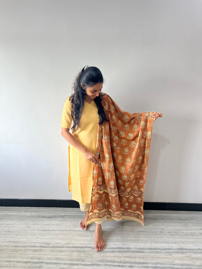 Sandal cotton kurti set