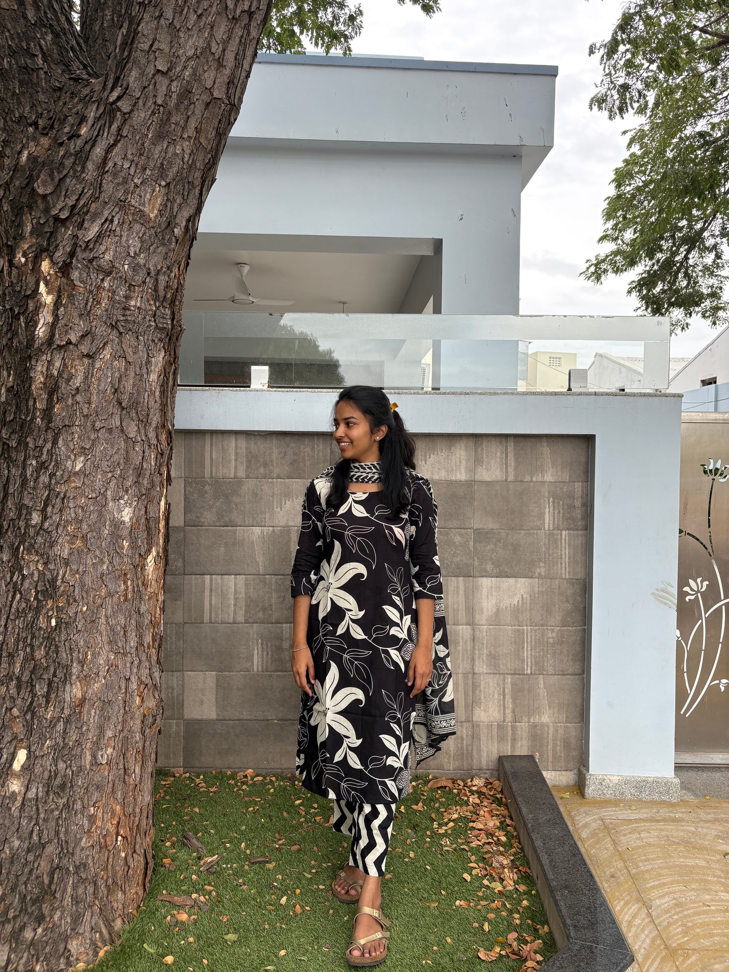 Black cotton suit set