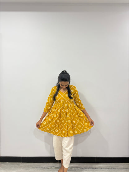 Yellow short top