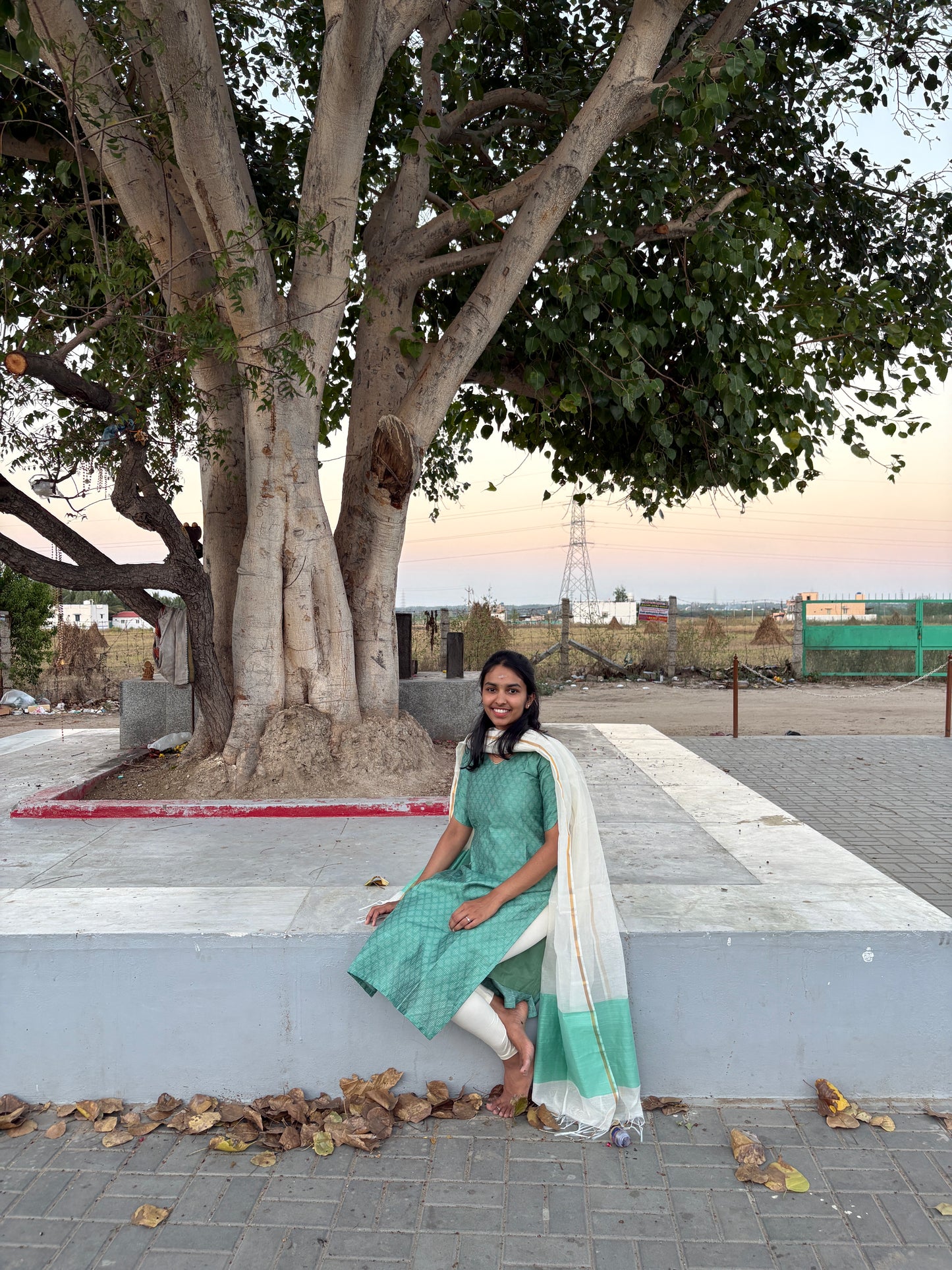 Teal colour kurti set