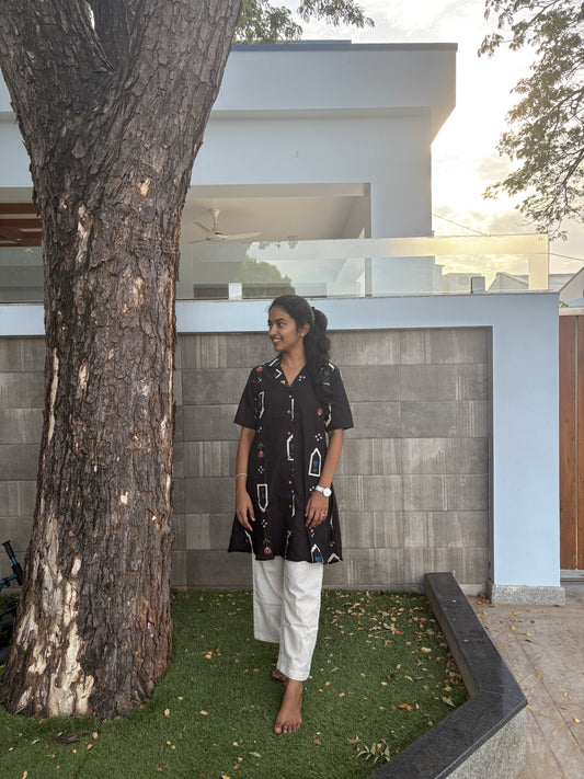 Black shirt kurti (TF187)