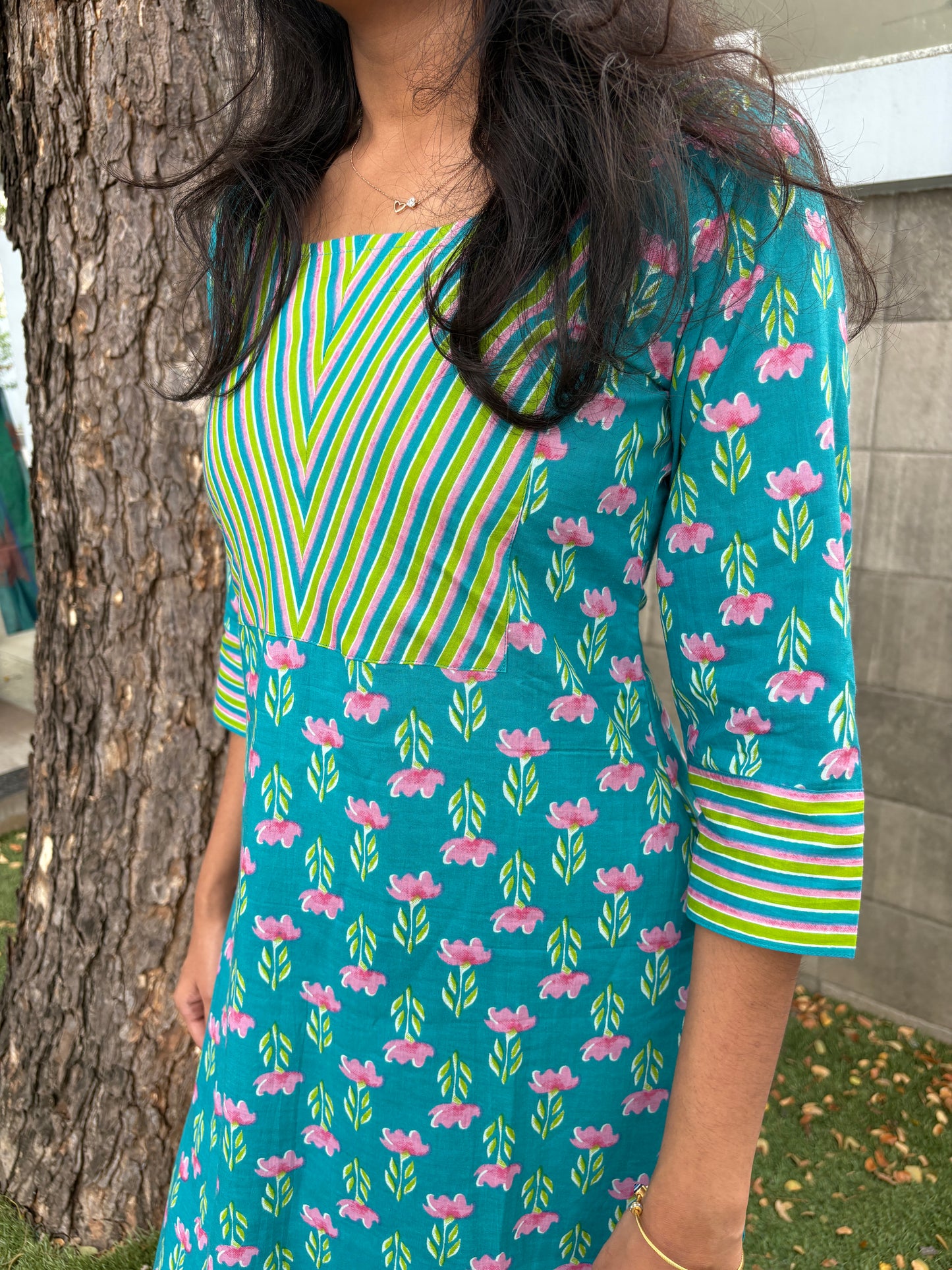 Sky blue kurti set