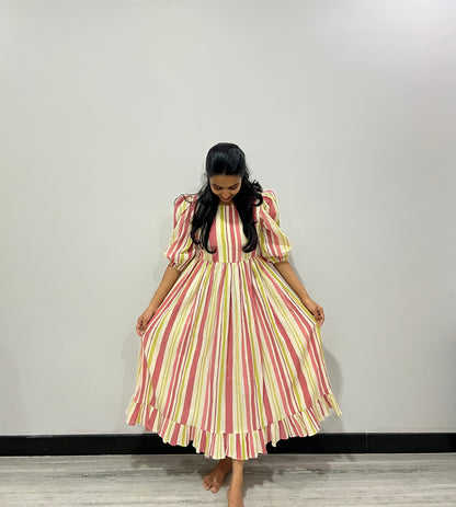 Cotton crinkled maxi