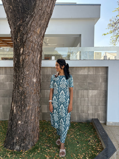 Ice blue kurti set