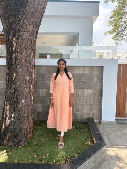 Peach Aline kurti