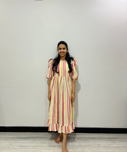 Cotton crinkled maxi