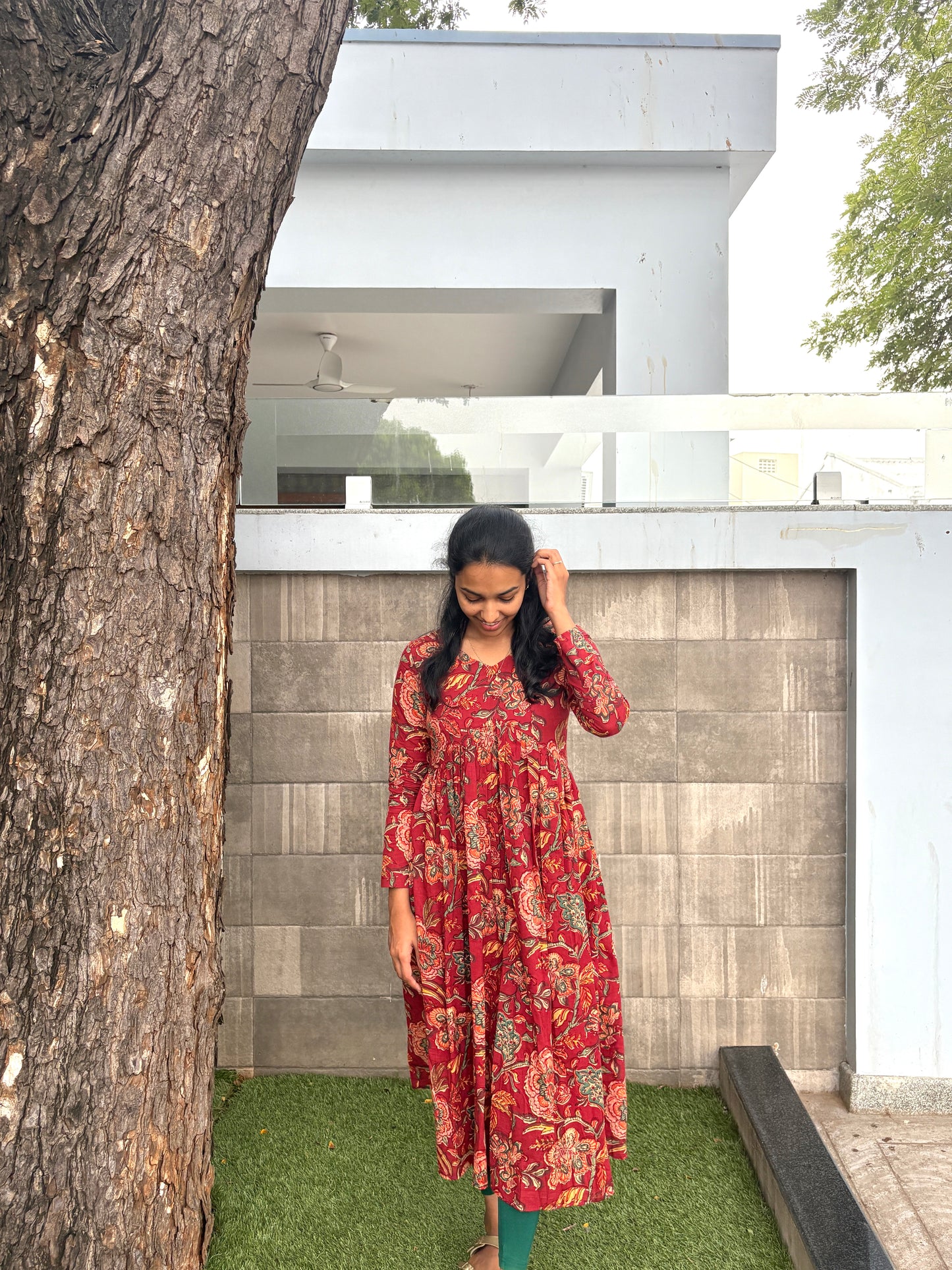 Maroon Alia cut top