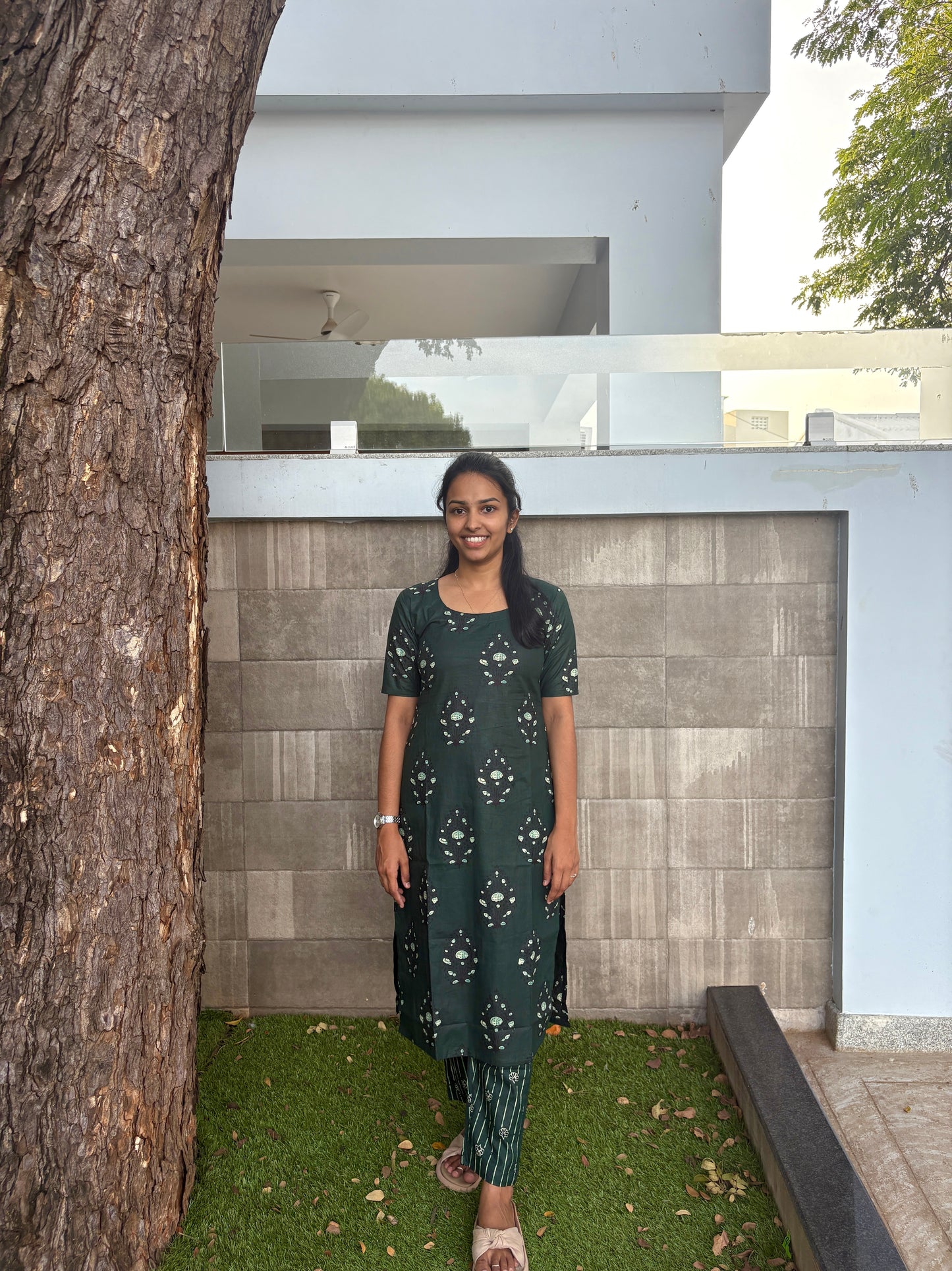 Dark green suit set