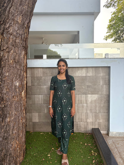 Dark green suit set
