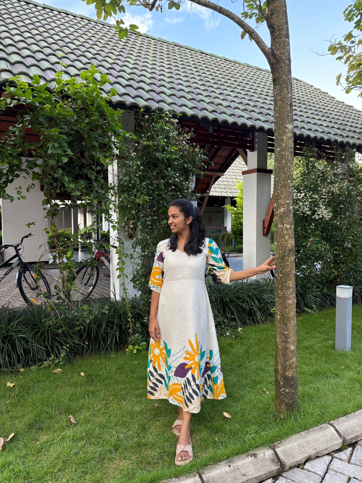 White Aline maxi