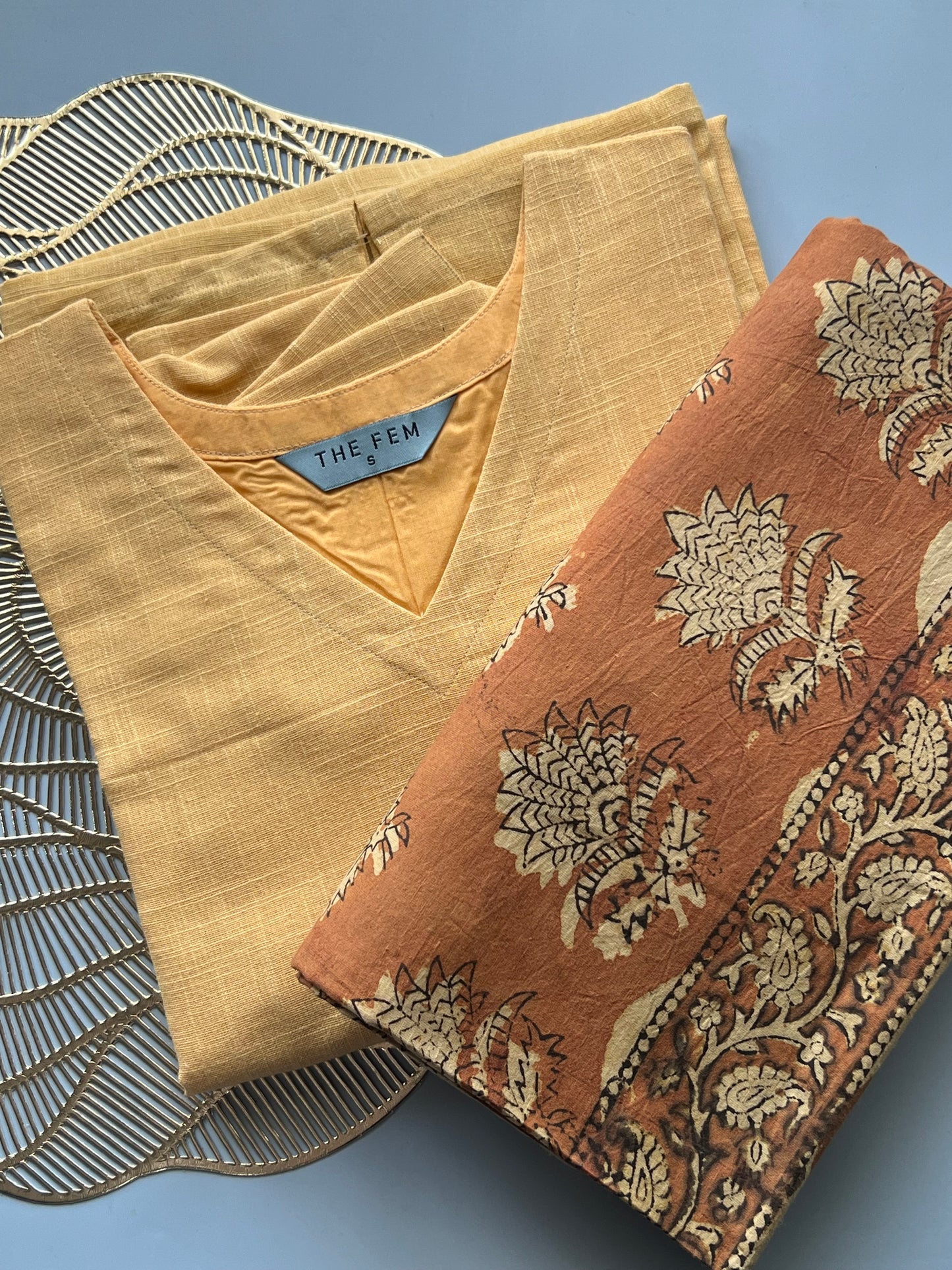 Sandal cotton kurti set