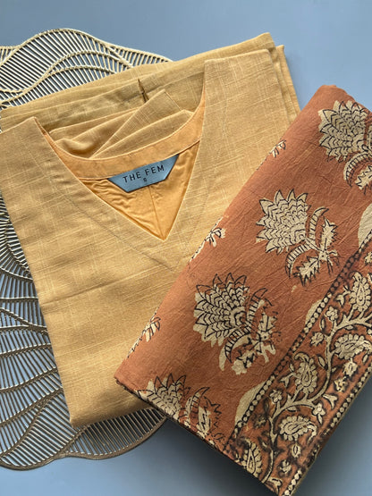 Sandal cotton kurti set
