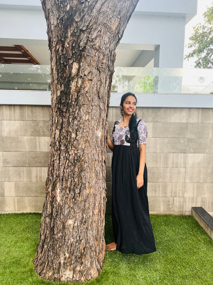 Black festive wear maxi