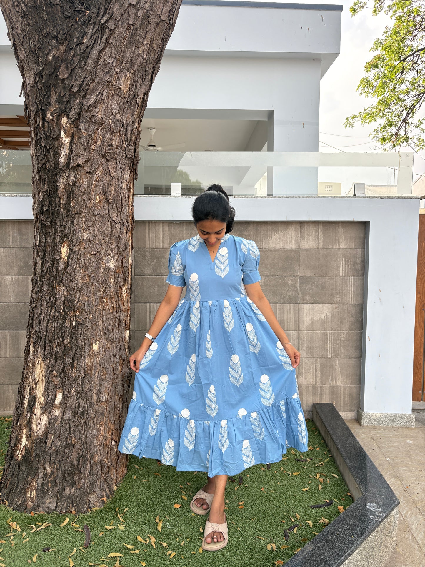 Powder blue maxi
