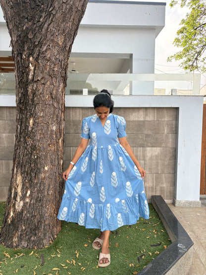 Powder blue maxi