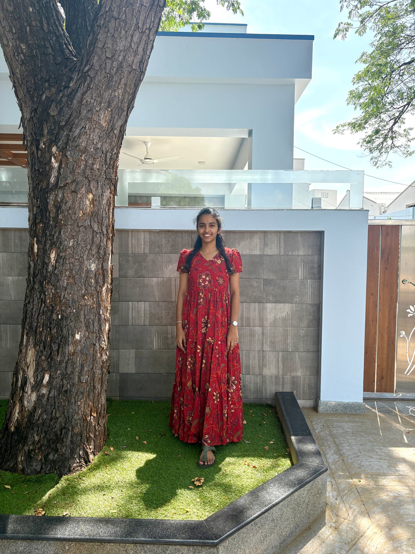 Blooming red maxi