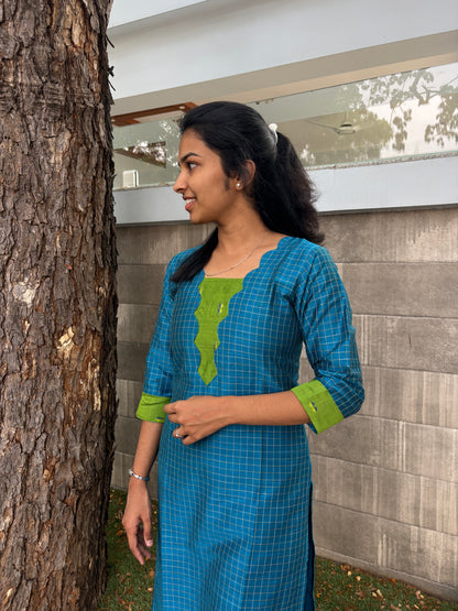 Blue and green suit set
