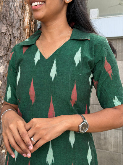 Green ikat suit set (TF111)