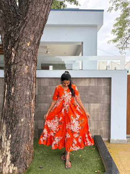 Orange alia cut maxi (TF198)