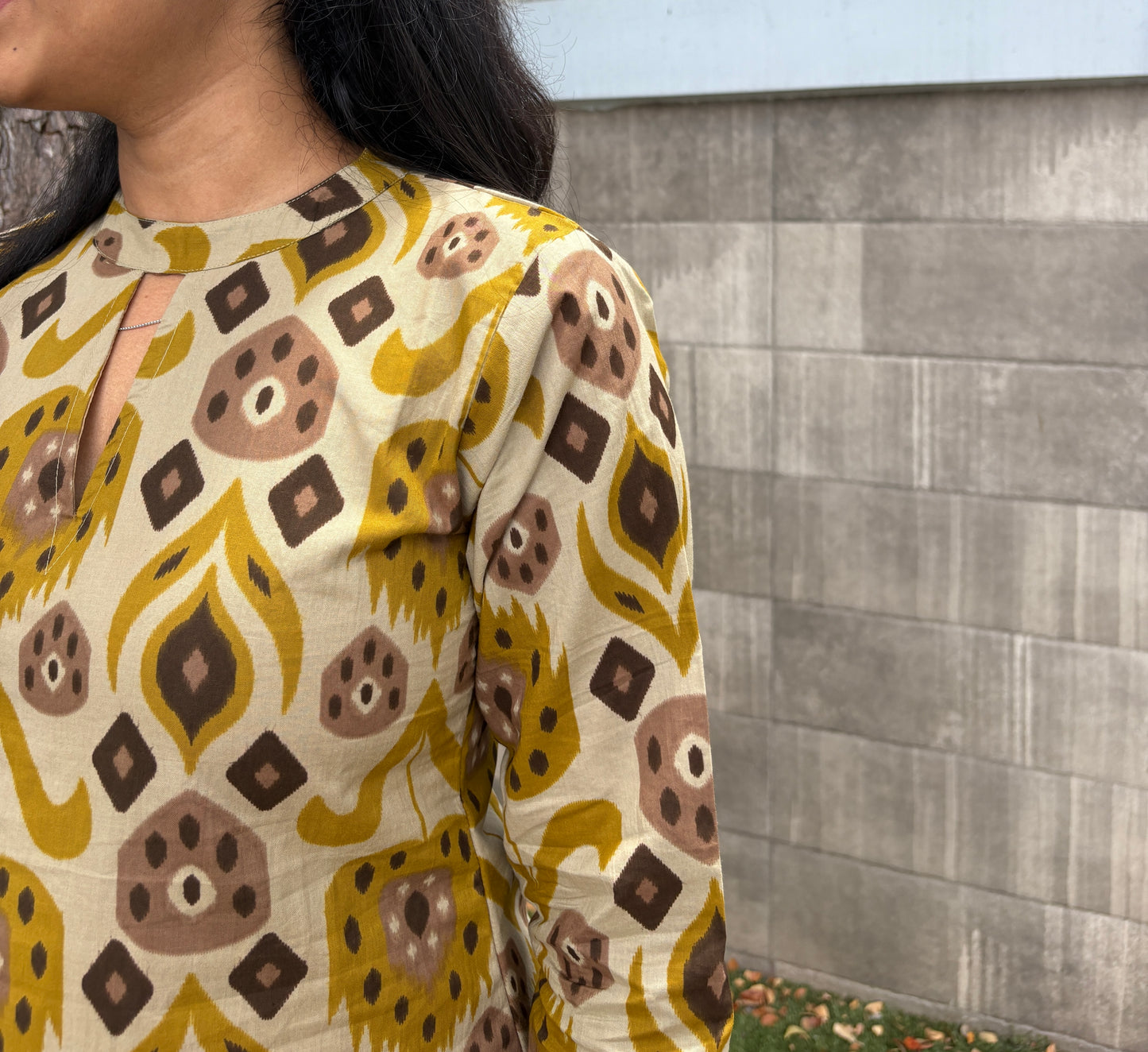 Mustard yellow kurti set