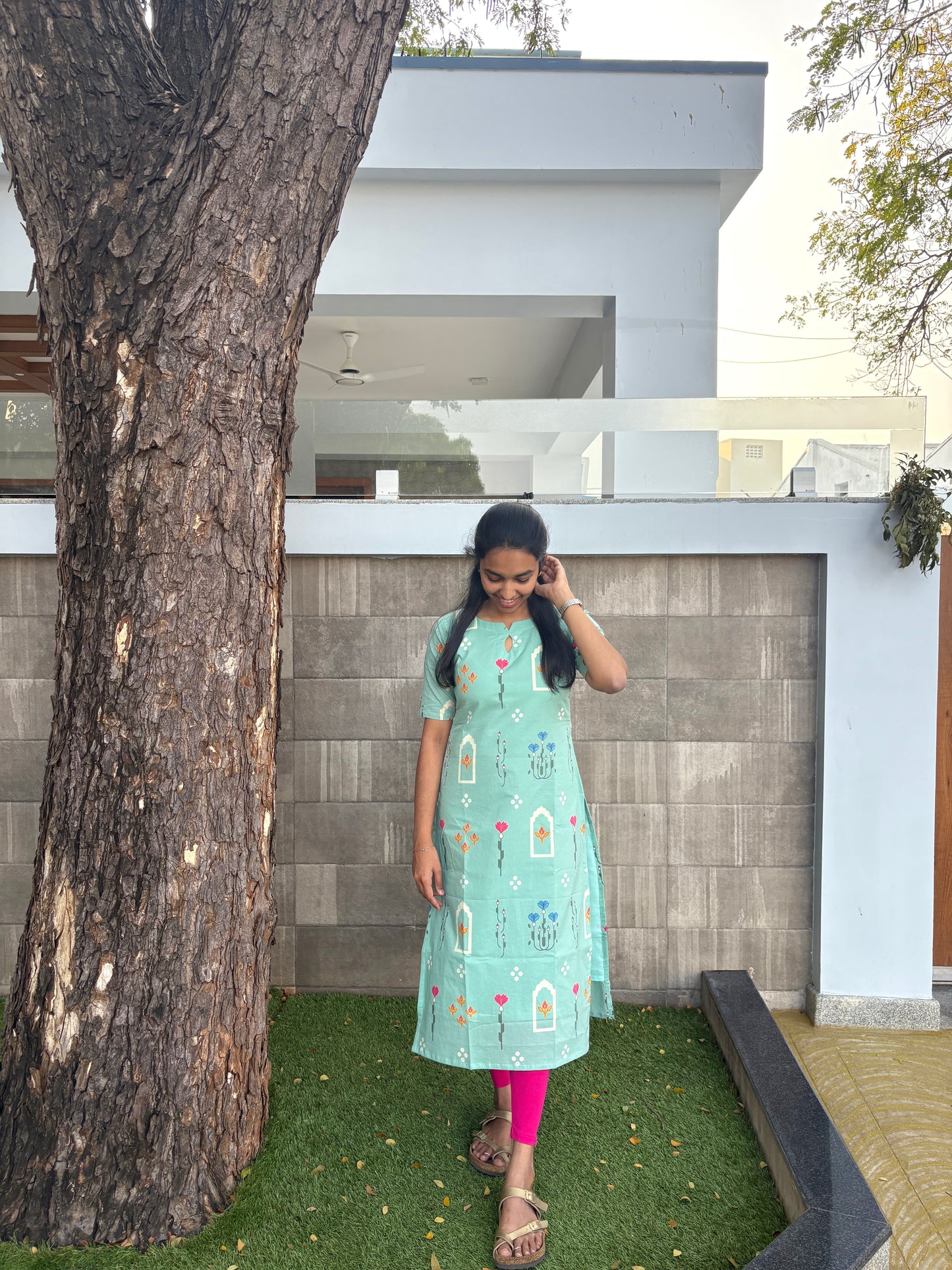 Sea green kurti