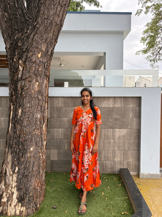 Orange alia cut maxi (TF198)