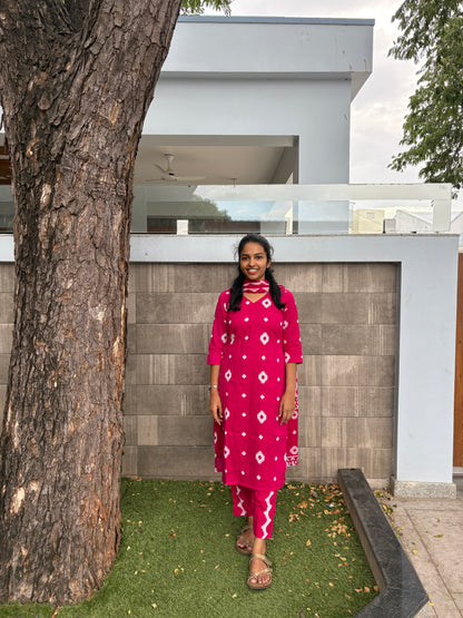 Pink cotton suit set