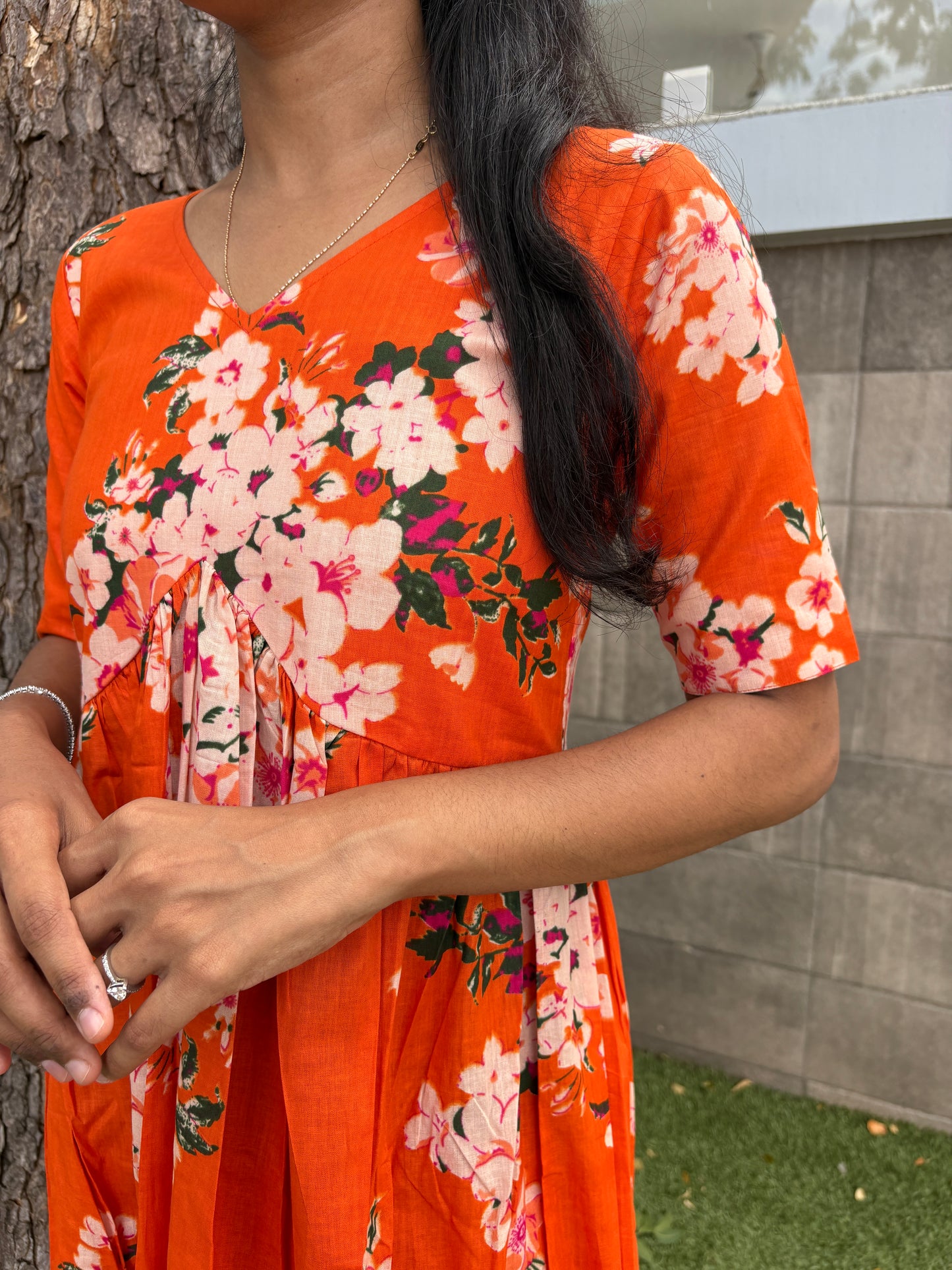 Orange alia cut maxi (TF198)