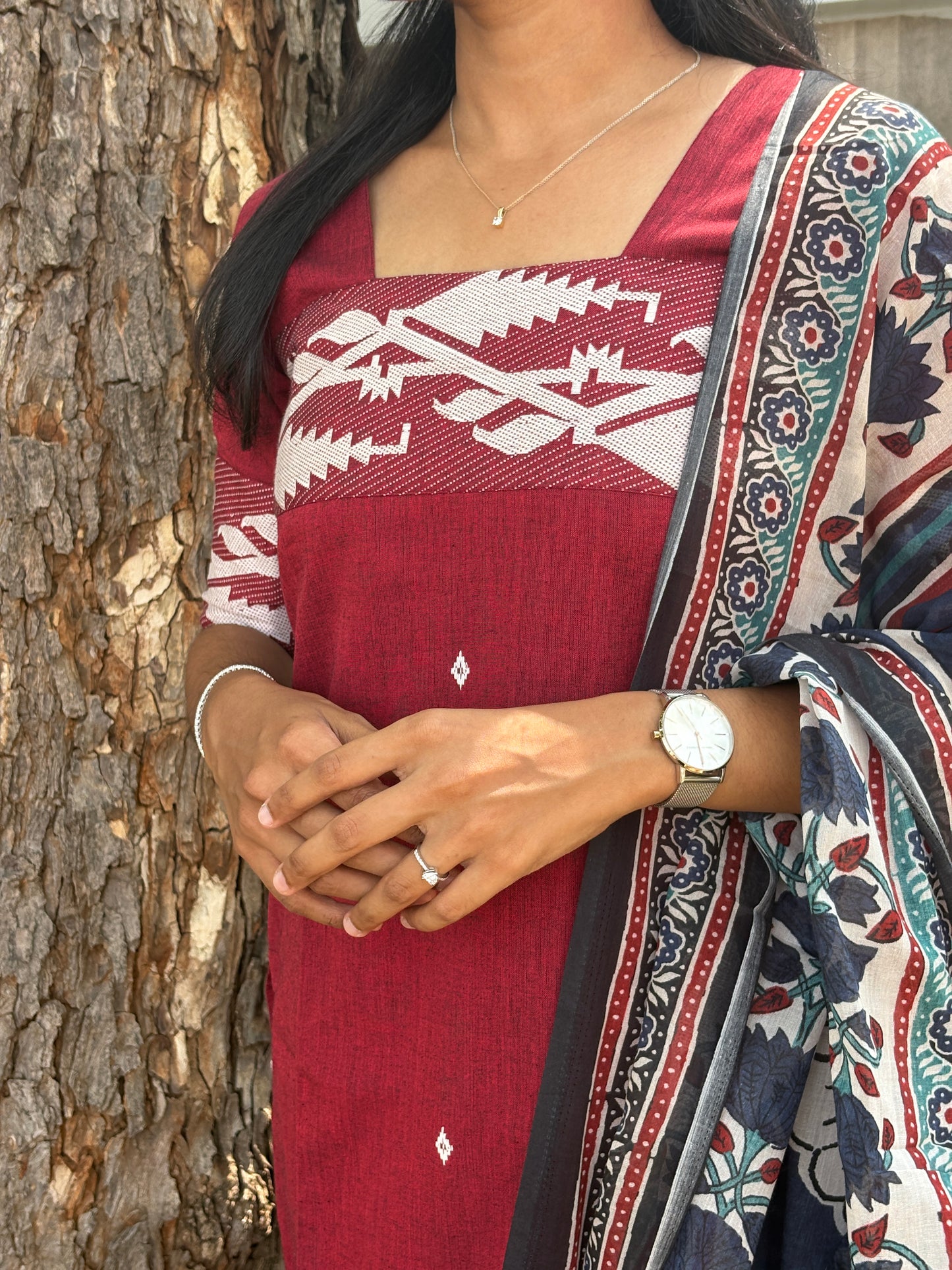Maroon suit set