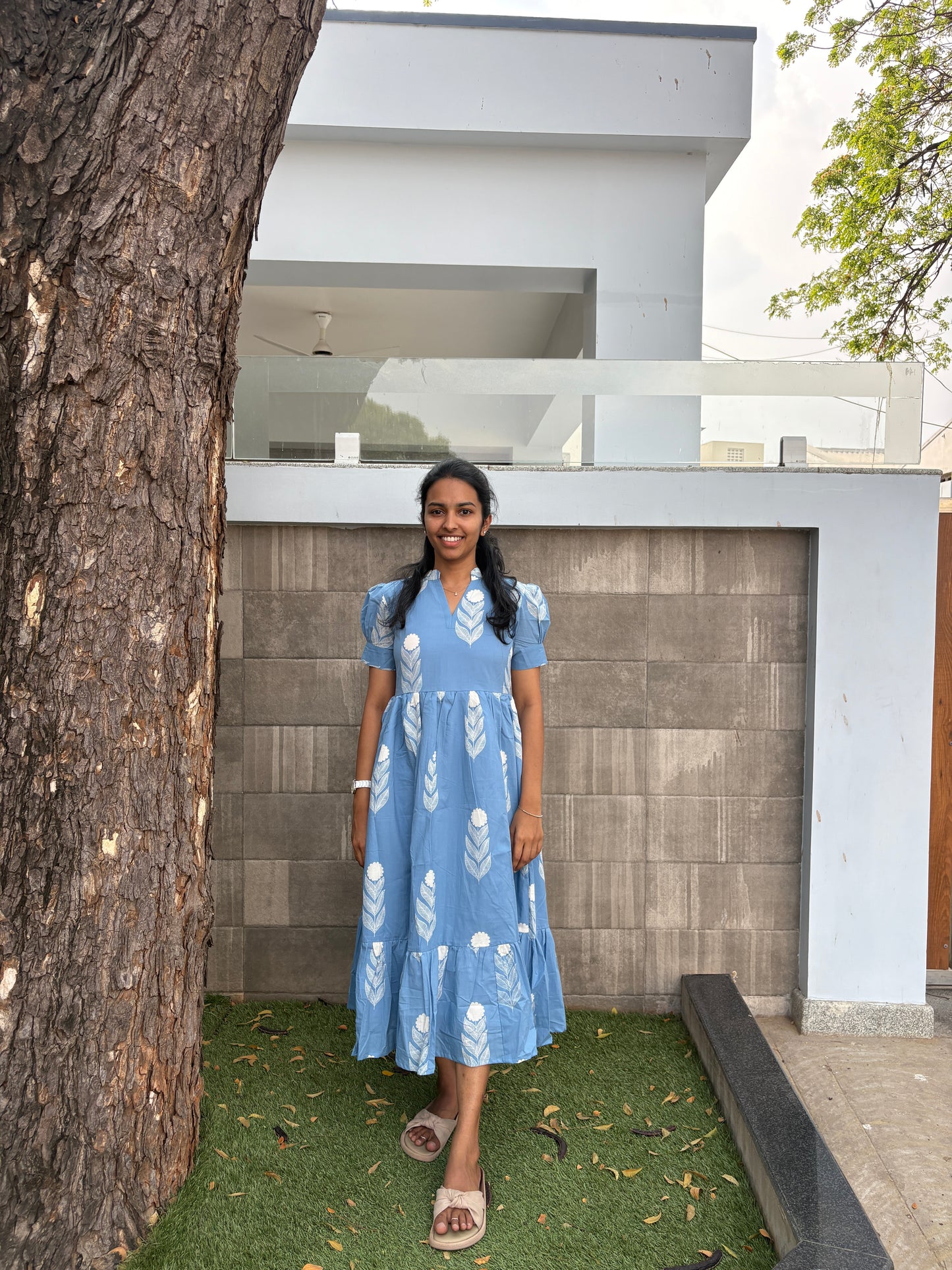 Powder blue maxi