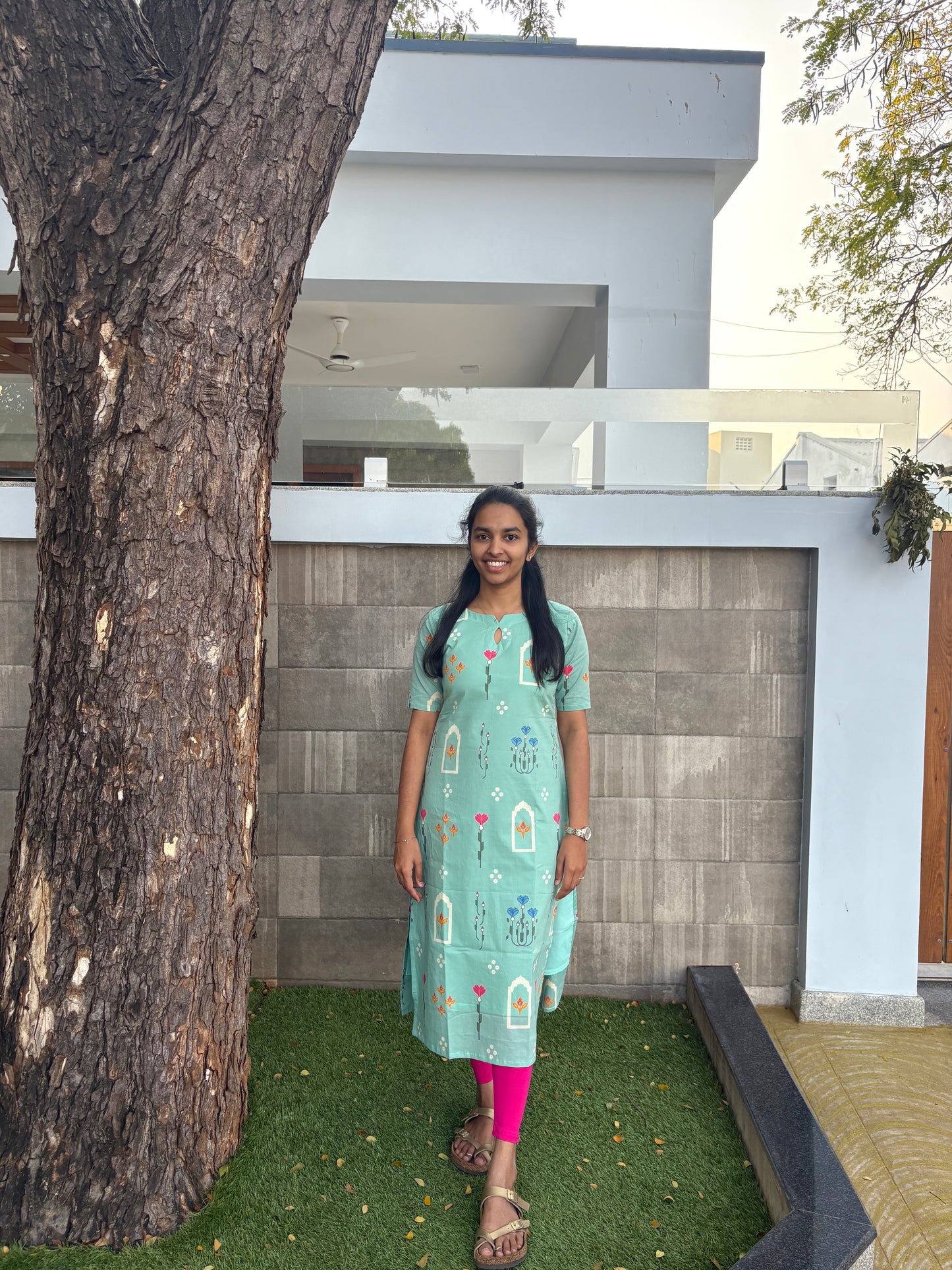 Sea green kurti
