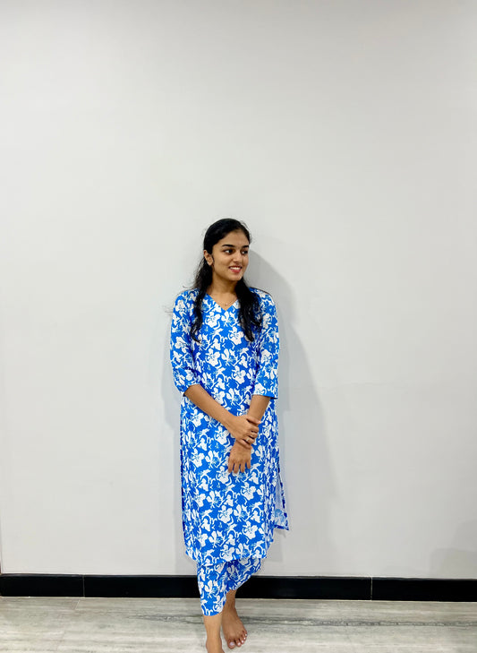 Blue muslin set